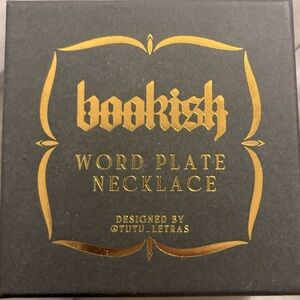 Bookish gold necklace- never worn